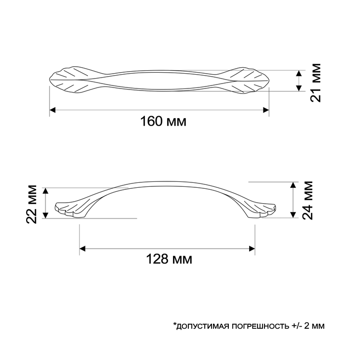 Ручка-скоба CAPPIO CLASSIC, м/о 128 мм, цвет белый - фото 18570888 Ручка-скоба CAPPIO CLASSIC, м/о 128 мм, цвет белый - фото 18570888
