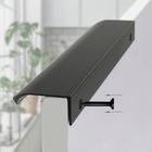 Ручка торцевая CAPPIO RT002BL, L=400 мм, м/о 256 мм, цвет черный 9561368 - фото 10681168