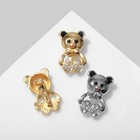 Брошь «Мишка», цвет МИКС (неделимая фасовка 12 шт., цена за шт.) (комплект 12 шт) - фото 22394344
