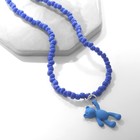 Кулон «Мишка» игрушечный, цвет синий, 45 см - фото 7002183