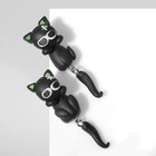Серьги «Котики», цвет чёрный - фото 24461270
