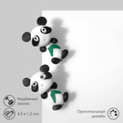 Серьги из полимерной глины «Панды», чёрно-белые - Фото 1