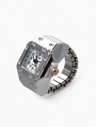 Кольцо «Время» часы квадрат, цвет серебро - Фото 1