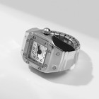 Кольцо «Время» часы квадрат, цвет серебро - Фото 4