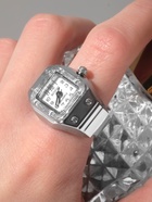 Кольцо «Время» часы квадрат, цвет серебро - Фото 5