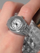 Кольцо «Время» часы круг, цвет серебро - Фото 2