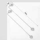 Серьги с жемчугом «Бусина» сердечки, цвет белый в серебре - Фото 1