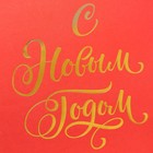 Пакет подарочный без ручек «С Новым Годом», красный, с тиснением, 10?19.5?7 см (комплект 10 шт) - фото 46815676