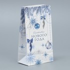 Пакет без ручек «Счастливого нового года», снежинки, 10 х 19.5 х 7 см, Новый год - Фото 3