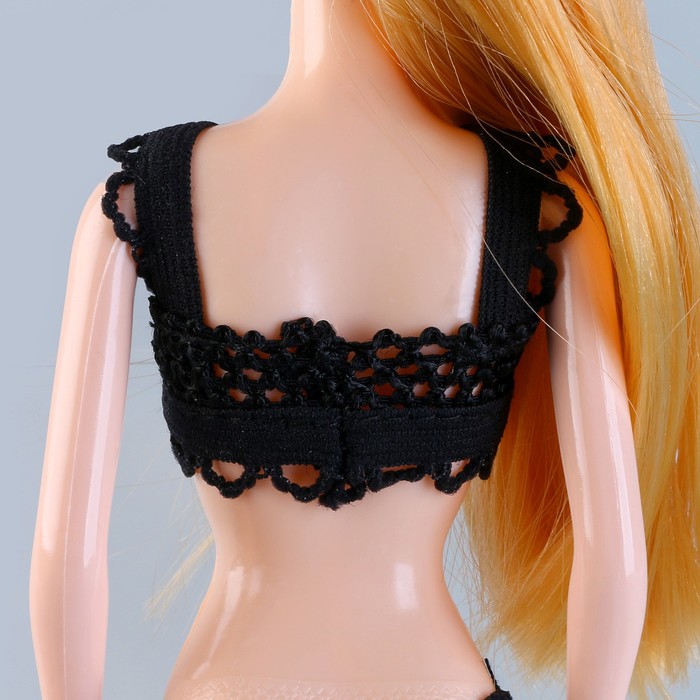 Одежда для кукол «Модное белье», цвет цёрный - фото 1907779811