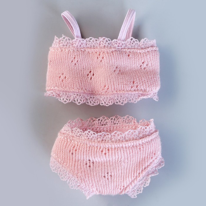Одежда для кукол «Милое белье», цвет розовый - фото 1928230973