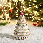 Елочное украшение "Рождественская ёлка" белая, 15 см - Фото 1