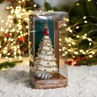 Елочное украшение "Рождественская ёлка" белая, 15 см - Фото 2