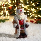 Елочное украшение "Дед Мороз в дублёнке" 16 см - фото 10395589