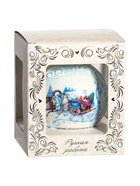 Ёлочный шар новогодний «Тройка» h=8 см 9755356