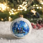 Ёлочный шар новогодний «Коттедж» h=8 см - Фото 3