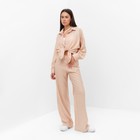 Костюм женский (рубашка, брюки) MIST Summer Time, размер 46, бежевый - фото 22394781