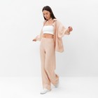 Костюм женский (рубашка, брюки) MIST Summer Time, размер 46, бежевый - фото 22394783