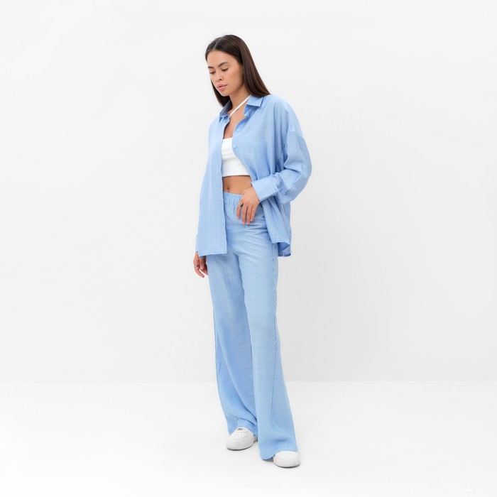 Костюм женский (рубашка и брюки) MIST Summer Time, р.46, голубой 65002