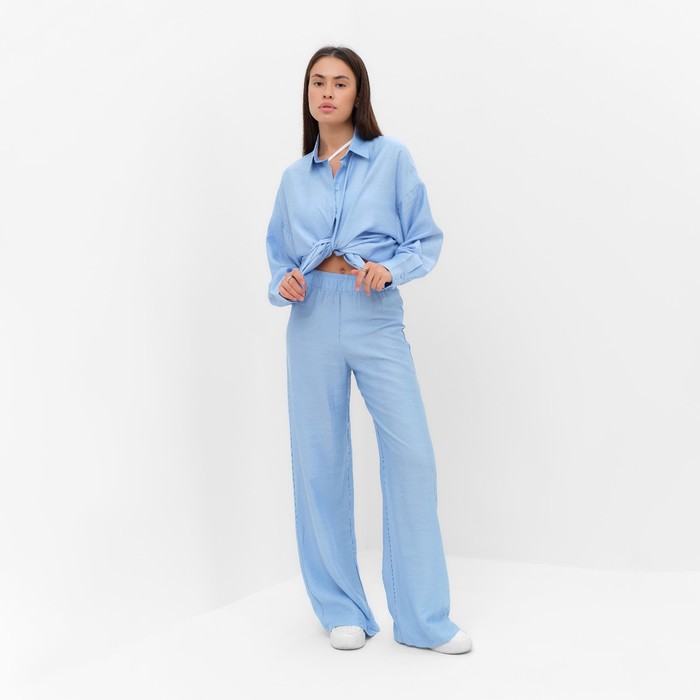 Костюм женский (рубашка и брюки) MIST Summer Time, р.50, голубой 65004