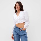 Рубашка женская укороченная MIST Summer time, размер 42, белый - Фото 1