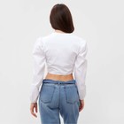 Рубашка женская укороченная MIST Summer time, размер 42, белый - Фото 5