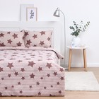 Постельное бельё 1,5 сп Экономь и Я «Звёзды», 143х215см, 145х214см, 50х70см-1шт, 60г/м2, микрофибра 9769688