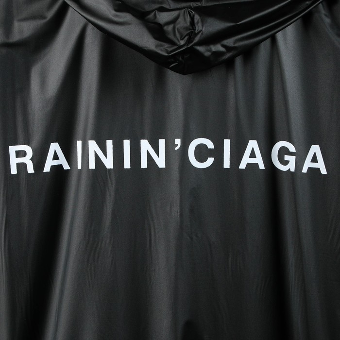 Дождевик-плащ RAININ'CIAGA, размер 42-48, цвет чёрный - фото 1910715078
