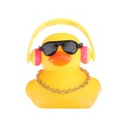 Утка с наушниками, цвет жёлтый, в очках - Фото 3