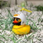 Игрушка на панель автомобиля «Утка в шлеме с барашком» жёлтая - Фото 2