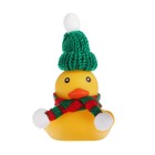Утка с шарфом, цвет жёлтый, в шапке - Фото 3