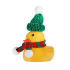 Утка с шарфом, цвет жёлтый, в шапке - Фото 4