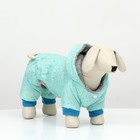 Комбинезон «Нежный путь», на меховом подкладе, размер XXL, ДС 45, ОШ 45, ОГ 55 см, голубой - Фото 1