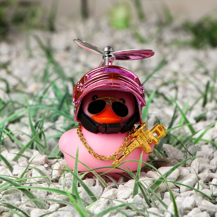 Утка с пропеллером розовая, шлем розовый - Фото 1