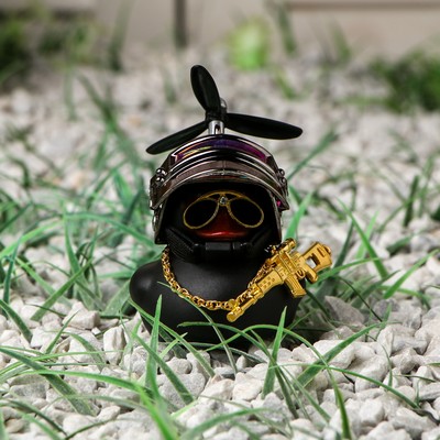 Игрушка на панель автомобиля «Утка с пропеллером» чёрная