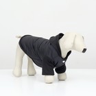 Куртка для собак "Спорт" с капюшоном, размер ХL , чёрная - фото 4358123