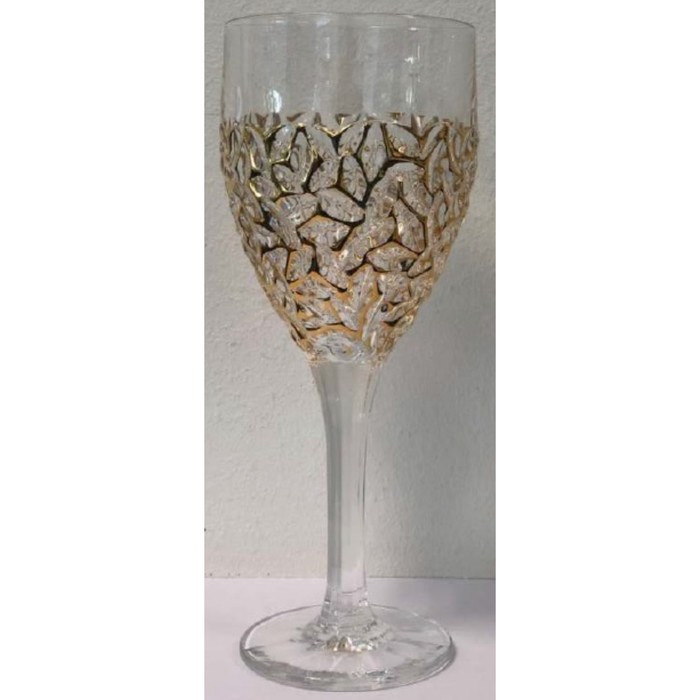 Набор рюмок для вина Nicolette, декор золотой мрамор, 6 шт., 270 мл - Фото 1