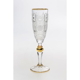 Набор рюмок для шампанского 500PK, декор отводка золото, 6 шт., 180 мл