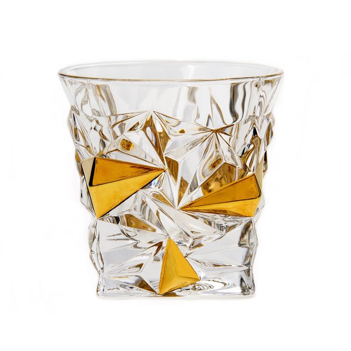 Набор стаканов для виски Glacier, декор золото, 6 шт., 350 мл
