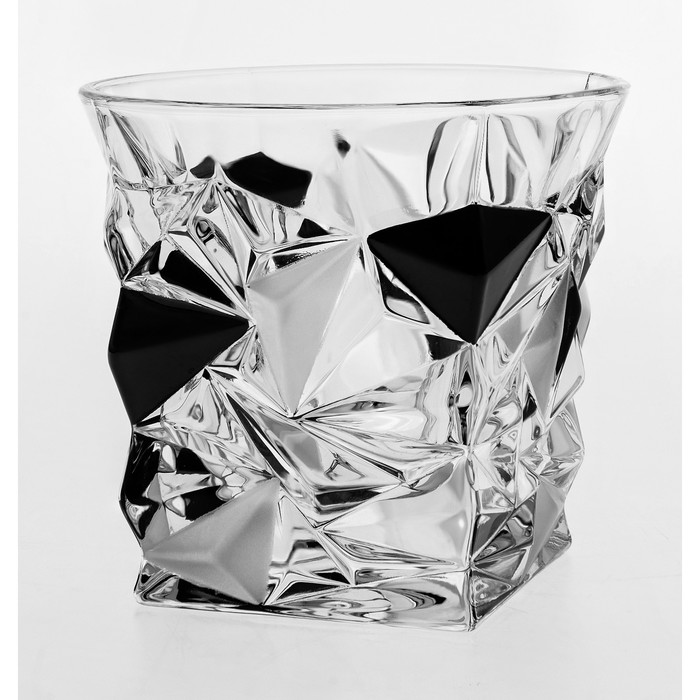 Набор стаканов для виски Glacier, декор матовый, черный, 6 шт., 350 мл
