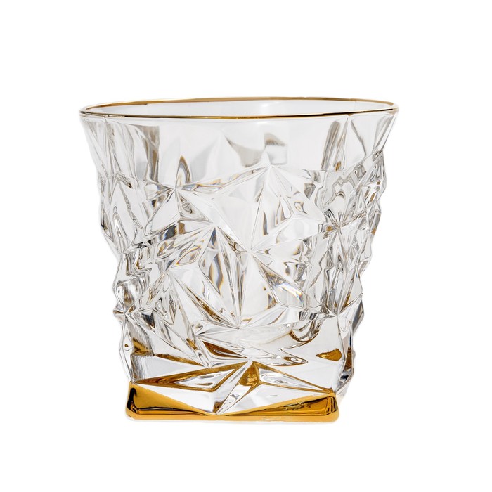 Набор стаканов для виски Glacier, декор отводка золото, 6 шт., 350 мл