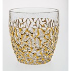 Набор стаканов для виски Nicolette, декор золотой мрамор, 6 шт., 350 мл - фото 298777476
