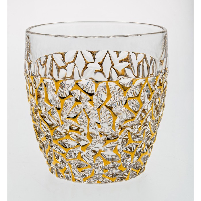 Набор стаканов для виски Nicolette, декор золотой мрамор, 6 шт., 350 мл