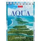 Блокнот А7, 60 листов на гребне AQUA, обложка мелованный картон, блок офсет 65г/м2 - фото 24250789