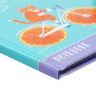 Записная книжка, А6, 48 листов, в клетку, "Котик-апельсинчик",глянцевая ламинация, блок офсет 60г/м2 - Фото 3