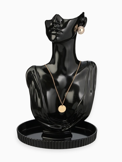 Бюст для украшений QF, 21×13.5×33 см, чёрный