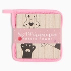 Набор кухонный «Доляна. Мур»: подставка 15×15 см, прихватка 17×17 см - Фото 7