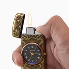 Зажигалка газовая «Два дракона», пьезо, с подсветкой, 1.8×3.2×7.4 см - фото 27421479