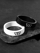 Кольца парные «Бабочки», 2 шт. чёрно-белое - Фото 5