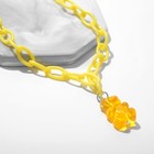 Кулон «Мишка» мармеладный, цвет жёлтый, 40 см - Фото 2